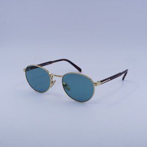 Prada PRB51S 5AK40K Sunglasses Shiny Gold Round Frame, Lago Lenses